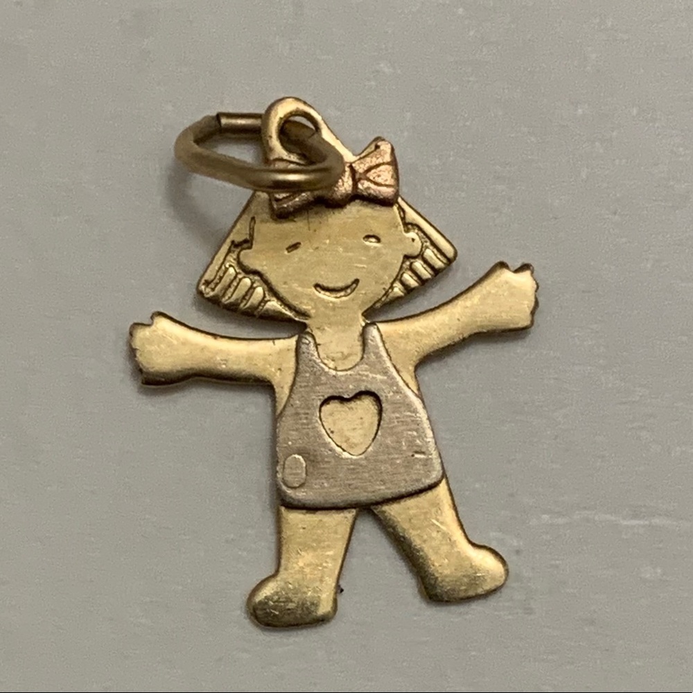 Gold plated little girl pendant